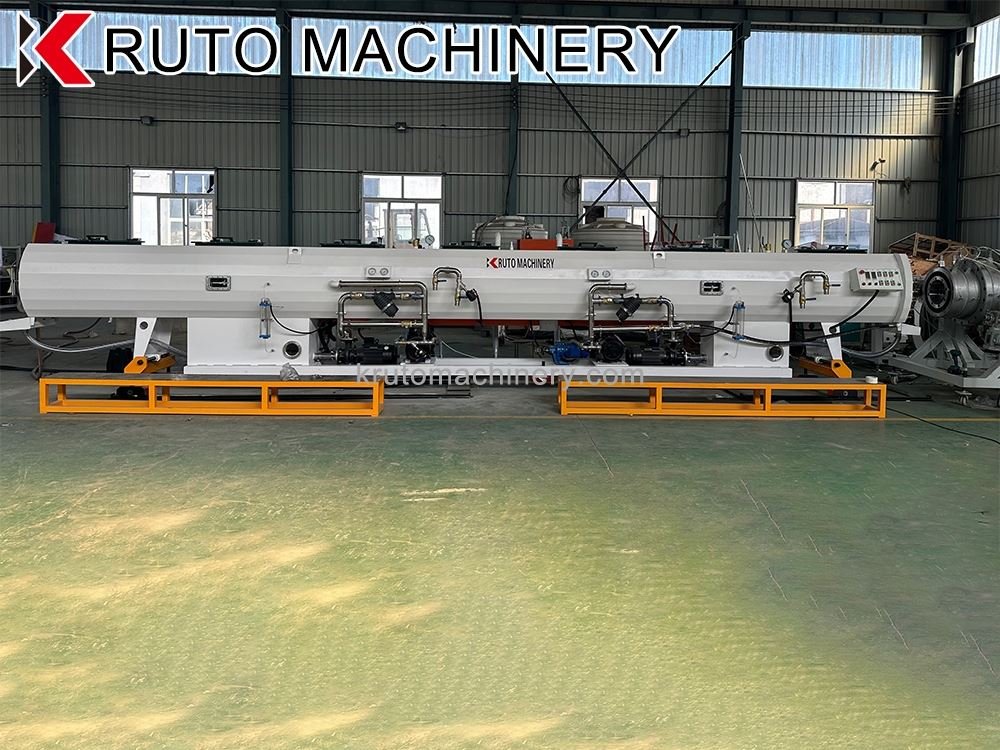 High-Strength HDPE Pipes Being Fabricated on Extrusion Machine