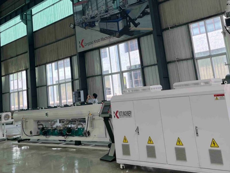 Тестовое запуск производственной линии труб PE 20 мм