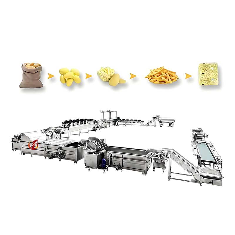 Полностью автоматическая линия по производству замороженного картофеля фри / Полностью автоматическая линия по производству картофельных чипсов