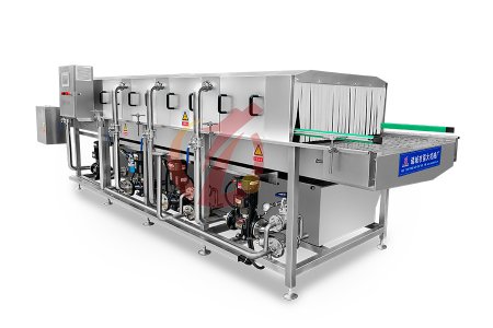 Компания Qiangda Machinery покажет вам, как наш туннельный пастеризатор стерилизует консервированные фрукты.