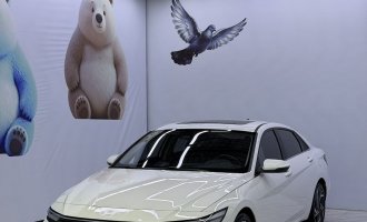 Hyundai Elantra, белый цвет, 2023 модельный год, 1.5L CVT LUX Премиум