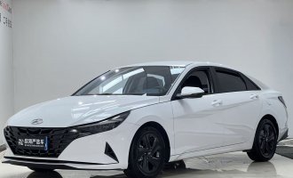  Hyundai Elantra 2022 года, белый цвет, 1.5L CVT GLS, передняя версия (замок с кожаными сиденьями + подогрев сидений)  