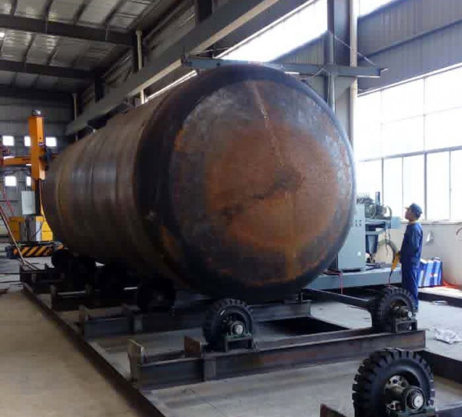Steel pipe outer wall shot blasting machine