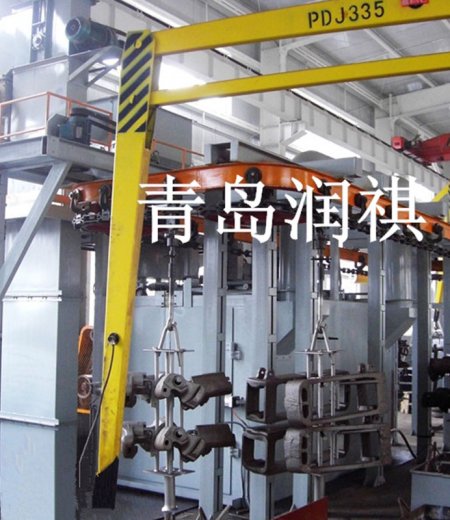 Catenary Type Abrasive overhead shot/sand blast machine