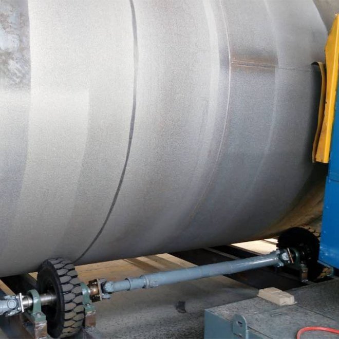 Дробеструйная машина для очистки стен ветрогенераторной башни RQ2000