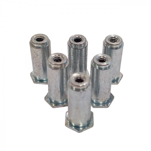 Зажим из нержавеющей стали, обработанный на станке с ЧПУ, с самозатягивающимися шестигранными заклепочными болтами и гайками для сверления и электроэрозионной обработки