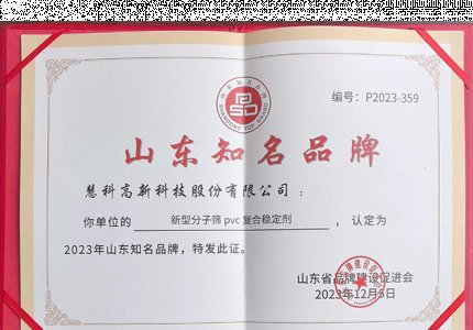 Бренд Huike был признан известным брендом в Шаньдуне в 2023 году.