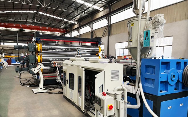 Линия по производству пластиковых листов ПЭ ПП ПС