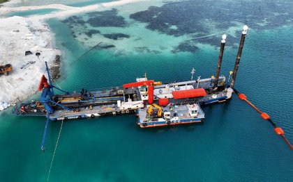 HIDCSD7530Cutter Suction Dredger for Land reclamation Cleaning In Maldives