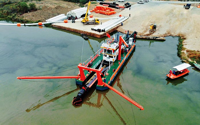 5500 m3h cutter suction dredger port consturuction manufactured by HID_