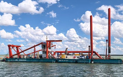 4500 m³h cutter suction dredger sand mining work in river