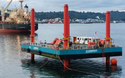 HID Jackup Barge Supports Offshore Bridge Construction Project of Conpax Company in Chile