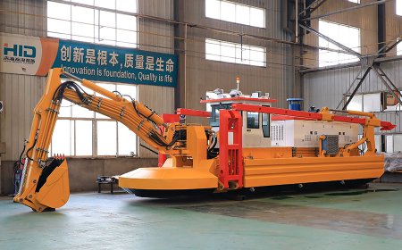 Amphibious Multipurpose Dredger Machine Unit for shallow water dredging