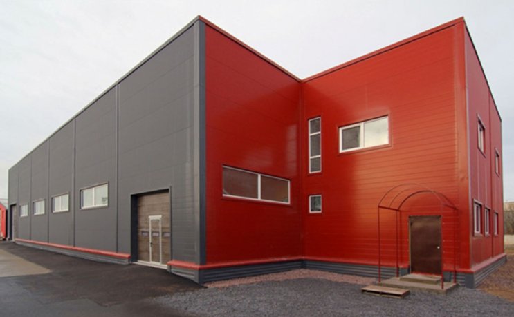 Склад металлоконструкций из сборных конструкций